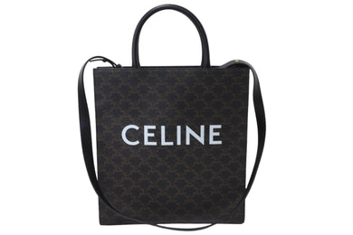 新品同様 CELINE セリーヌ ミディアム バーティカル カバ トートバッグ ショルダーバッグ 2WAY 194432CIM.38NO 現行 中古 56686