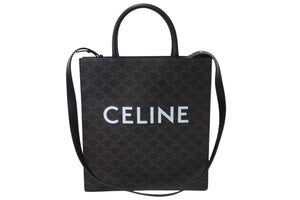 新品同様 CELINE セリーヌ ミディアム バーティカル カバ トートバッグ ショルダーバッグ 2WAY 194432CIM.38NO 現行 中古 56686