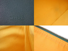 Load image into Gallery viewer, GOYARD ゴヤール ヘリンボーン柄 セナMM クラッチバッグ グリーン PVC 82273893 鞄 ロゴ シルバー金具 美品 中古 56687