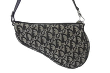 Load image into Gallery viewer, Christian Dior クリスチャンディオール トロッター サドル ポーチ ハンドバッグ ロゴ MC0023 ネイビー 良品 中古 56688
