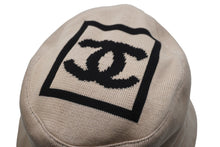 Load image into Gallery viewer, CHANEL シャネル ハット バケットハット 帽子 ココマーク スポーツライン ベージュ コットン サイズM 美品 中古 56694