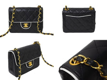 Load image into Gallery viewer, CHANEL シャネル ミニ マトラッセ バイカラー チェーン ショルダーバッグ 1番台 ココマーク ラムスキン 良品 中古 56698