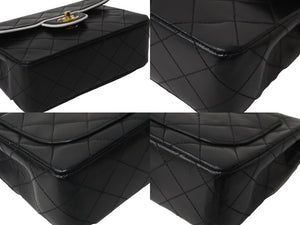 CHANEL シャネル ミニ マトラッセ バイカラー チェーン ショルダーバッグ 1番台 ココマーク ラムスキン 良品 中古 56698