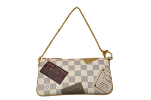 LOUIS VUITTON ルイヴィトン ハンドバッグ ポシェットミラMM AA3009 ラベルコレクション 2009 ダミエ ホワイト 良品 中古 56703