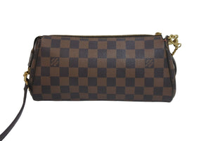 LOUIS VUITTON ルイヴィトン ショルダーバッグ N55213 エヴァ ダミエ ブラウン ゴールド金具 美品 中古 56705
