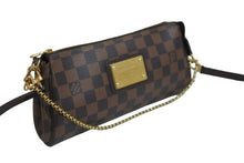 Load image into Gallery viewer, LOUIS VUITTON ルイヴィトン ショルダーバッグ N55213 エヴァ ダミエ ブラウン ゴールド金具 美品 中古 56705