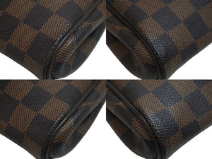 LOUIS VUITTON ルイヴィトン ショルダーバッグ N55213 エヴァ ダミエ ブラウン ゴールド金具 美品 中古 56705