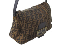 Load image into Gallery viewer, FENDI フェンディ ズッカ柄 ビッグマンマバケット ショルダーバッグ ワンショルダー ブラウン 8BR638-G1E 美品 中古 56707