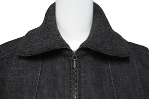 CHANEL シャネル ジャケット デニムジャケット ジージャン ニット CCマーク ココマーク 03A P21732W03184 美品 中古 56713