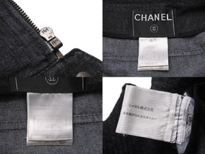 CHANEL シャネル ジャケット デニムジャケット ジージャン ニット CCマーク ココマーク 03A P21732W03184 美品 中古 56713