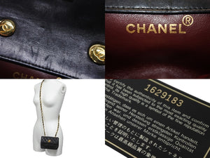CHANEL シャネル ミニ マトラッセ チェーン ショルダーバッグ 1番台 ラムスキン ゴールド金具 ココマーク 美品 中古 56718