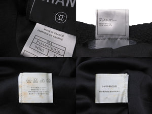 CHANEL シャネル ジャケット ツイード ショートコート 01A ブラック ココボタン サイズ38 P18440V10526 美品 中古 56731