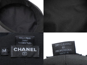 CHANEL シャネル キャスケット チェーン ココマーク 10P ブラック ラムスキン サイズM A53645 美品 中古 56739