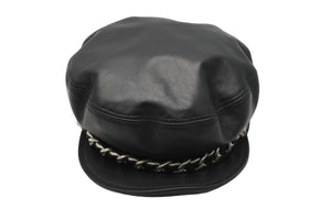 CHANEL シャネル キャスケット チェーン ココマーク 10P ブラック ラムスキン サイズM A53645 美品 中古 56739