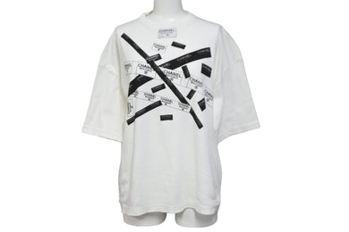 CHANEL シャネル 半袖Ｔシャツ ココマーク 2016 サイズXL ホワイト ブラック 美品 中古 56741