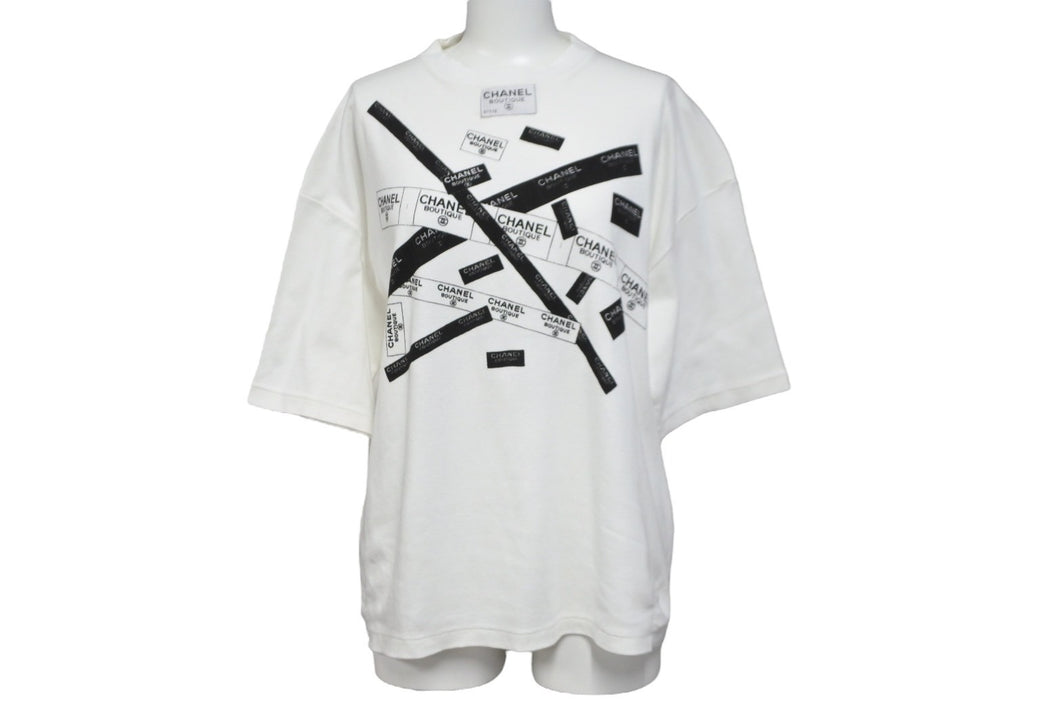 CHANEL シャネル 半袖Ｔシャツ ココマーク 2016 サイズXL ホワイト ブラック 美品 中古 56741