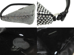 以前同様 PRADA プラダ ワンショルダーバッグ クリスタルスタッズ サテンポーチ クリスタル 1NQ044_2AWL_F0T7O 中古 56744 