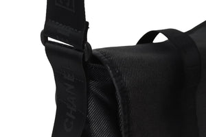 極美品 CHANEL シャネル ヴィンテージ スポーツライン ショルダーバッグ 10番台 ラメ ジャガード グレー ブラック 中古 56750
