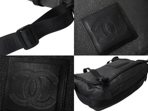 極美品 CHANEL シャネル ヴィンテージ スポーツライン ショルダーバッグ 10番台 ラメ ジャガード グレー ブラック 中古 56750