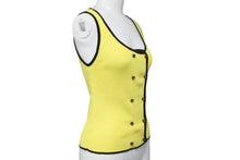 Load image into Gallery viewer, CHANEL シャネル タンクトップ ノースリーブ タンクトップ ココマーク ボタン イエロー サイズ40 美品 中古 56762