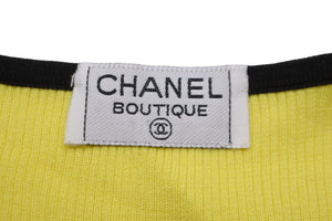 CHANEL シャネル タンクトップ ノースリーブ タンクトップ ココマーク ボタン イエロー サイズ40 美品 中古 56762