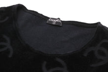 Load image into Gallery viewer, CHANEL シャネル 半袖Ｔシャツ ココマーク ベロア チビT ブラック ショート丈 サイズ40 96P 美品 中古 56763