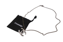 Load image into Gallery viewer, CHANEL シャネル ネックレス ココマーク 刻印不鮮明 シルバー ラインストーン ラメ リバーシブル 美品 中古 56768