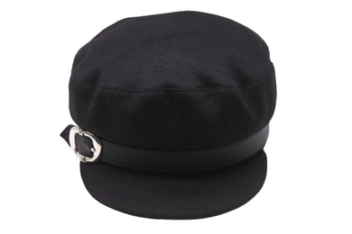 極美品 CHROME HEARTS クロムハーツ ガンスリンガーベルトキャスケット カシミヤ ブラック シルバー金具 サイズS 中古 56774