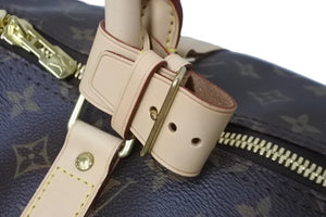 新品同様 LOUIS VUITTON ルイヴィトン ボストンバッグ キーポル 55 モノグラム M41424 ブラウン ゴールド金具 中古 56783