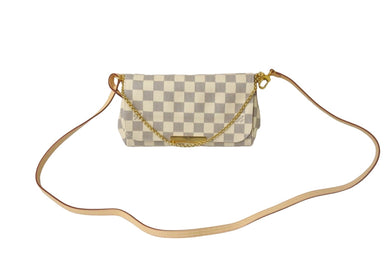 新品同様 LOUIS VUITTON ルイヴィトン ショルダーバッグ フェイボリットPM ダミエ・アズール N41277 ゴールド金具 中古 56784