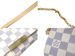 新品同様 LOUIS VUITTON ルイヴィトン ショルダーバッグ フェイボリットPM ダミエ・アズール N41277 ゴールド金具 中古 56784