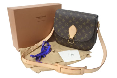 LOUIS VUITTON ルイヴィトン ショルダーバッグ サンクルー モノグラム M51242 ブラウン ゴールド金具 美品 中古 56786