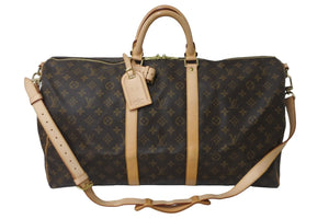 極美品 LOUIS VUITTON ルイヴィトン ボストンバッグ キーポル・バンドリエール 55 モノグラム M41414 ゴールド金具 中古 56788