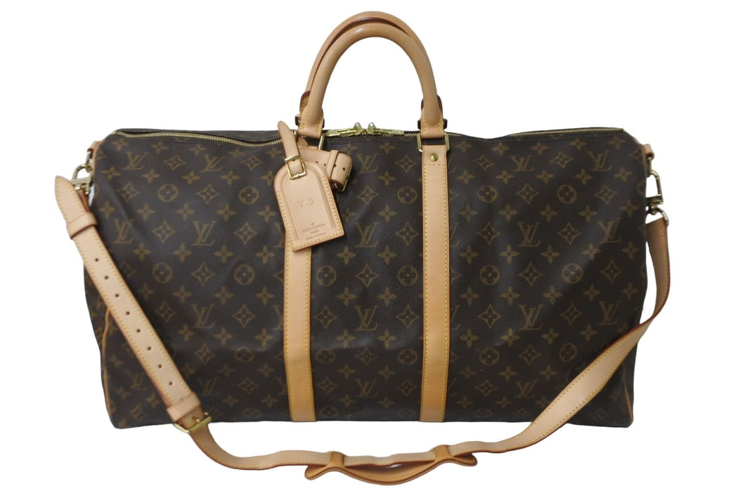 極美品 LOUIS VUITTON ルイヴィトン ボストンバッグ キーポル・バンドリエール 55 モノグラム M41414 ゴールド金具 中古 56788