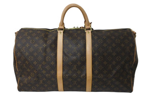 極美品 LOUIS VUITTON ルイヴィトン ボストンバッグ キーポル・バンドリエール 55 モノグラム M41414 ゴールド金具 中古 56788