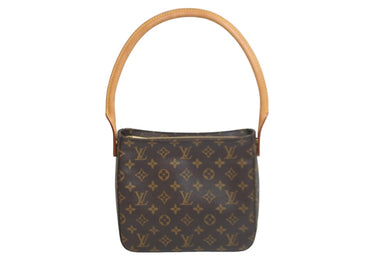 LOUIS VUITTON ルイヴィトン ハンドバッグ ルーピングMM モノグラム M51146 ブラウン ゴールド金具 美品 中古 56793