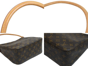 LOUIS VUITTON ルイヴィトン ハンドバッグ ルーピングMM モノグラム M51146 ブラウン ゴールド金具 美品 中古 56793