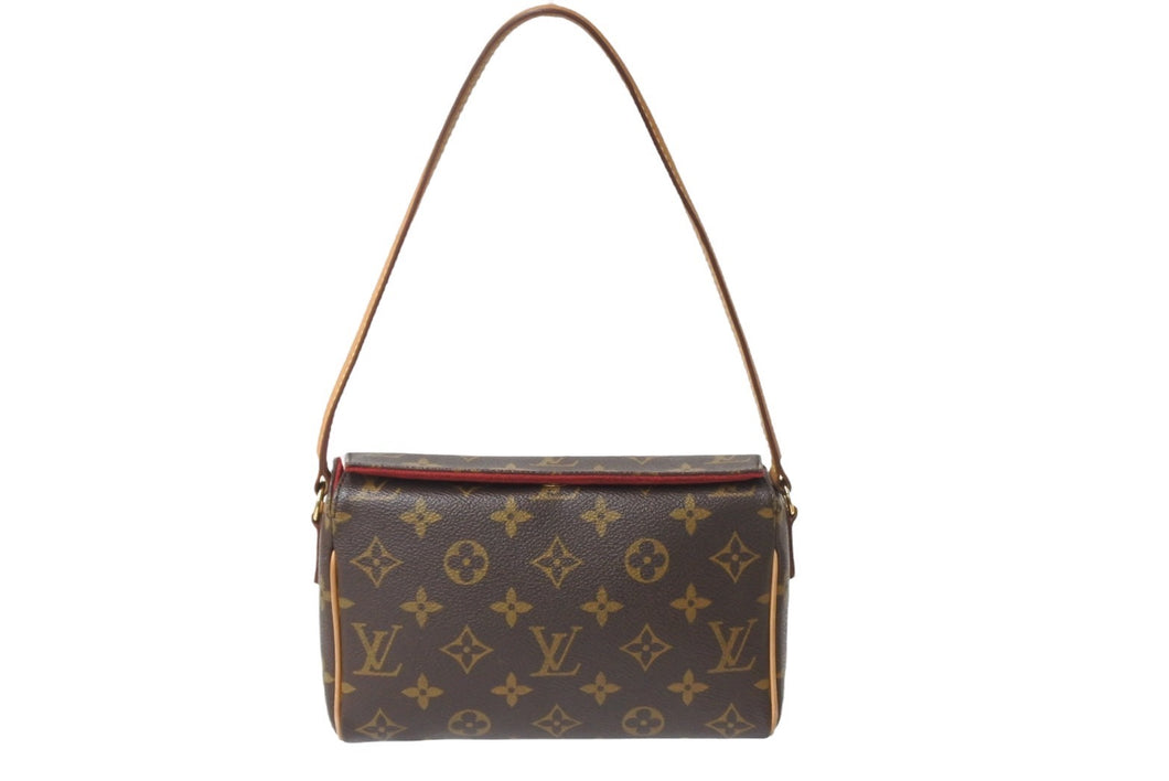 LOUIS VUITTON ルイヴィトン ハンドバッグ レシタル モノグラム M51900 ブラウン ゴールド金具 美品 中古 56795
