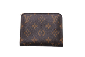 LOUIS VUITTON ルイヴィトン モノグラム ポルトモネ アンソリット ブラウン イヴォワール 二つ折り財布 M66703 美品 中古 56808