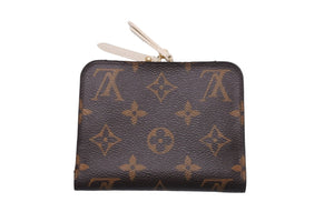 LOUIS VUITTON ルイヴィトン モノグラム ポルトモネ アンソリット ブラウン イヴォワール 二つ折り財布 M66703 美品 中古 56808