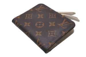 LOUIS VUITTON ルイヴィトン モノグラム ポルトモネ アンソリット ブラウン イヴォワール 二つ折り財布 M66703 美品 中古 56808
