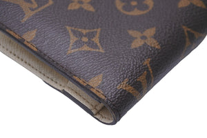 LOUIS VUITTON ルイヴィトン モノグラム ポルトモネ アンソリット ブラウン イヴォワール 二つ折り財布 M66703 美品 中古 56808