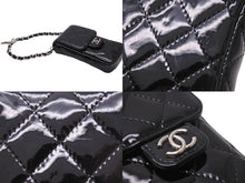 Load image into Gallery viewer, CHANEL シャネル マトラッセ パテントレザー チェーン ポーチ 13番台 ココマーク ブラック 小物入れ ケース 美品 中古 56810