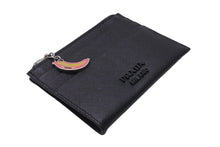 Load image into Gallery viewer, PRADA プラダ コインケース カードケース 財布 バナナ サフィアーノ スマルト ブラック カーフレザー 中古 美品 56813