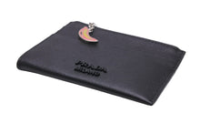 Load image into Gallery viewer, PRADA プラダ コインケース カードケース 財布 バナナ サフィアーノ スマルト ブラック カーフレザー 中古 美品 56813