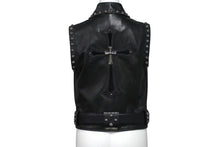 Load image into Gallery viewer, 極美品 CHROME HEARTS クロムハーツ ジレ オーダーベストクロスボールボタン CHクロスペンダント ローラーベルト S 中古 56827