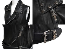Load image into Gallery viewer, 極美品 CHROME HEARTS クロムハーツ ジレ オーダーベストクロスボールボタン CHクロスペンダント ローラーベルト S 中古 56827