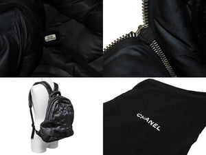 極美品 CHANEL シャネル リュック ドゥドーヌ 24番台 ココマーク ダークグレー ナイロン A91933 シルバー金具 中古 56829