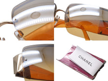 Load image into Gallery viewer, CHANEL シャネル サングラス ラインストーン ココマーク グラデーション ゴールド金具 4095-B 美品 中古 56830