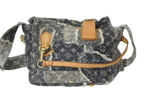 Load image into Gallery viewer, LouisVuitton ルイヴィトン パッチワーク ポスティ メッセンジャーバッグ モノグラムデニム グレー M95374 美品 中古 56831
